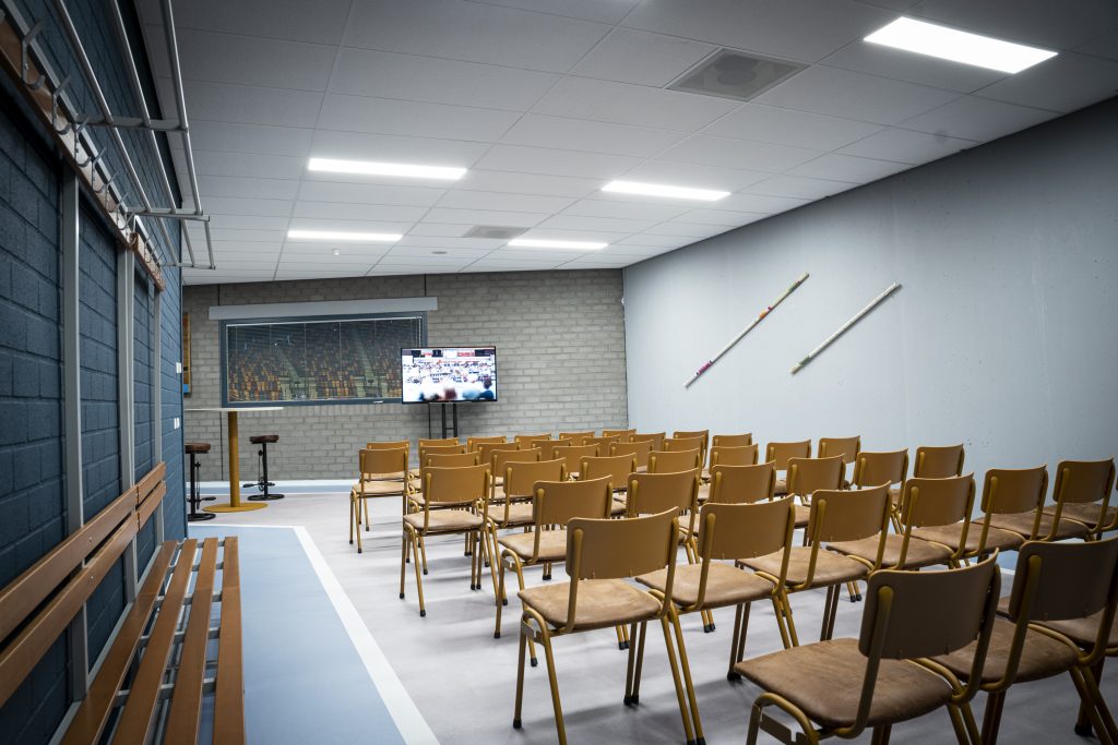 Vergaderlocatie sportfoyer, apeldoorn, bijzonder vergaderen, inspirerende vergaderruimte